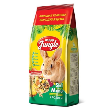 HAPPY JUNGLE корм д/кроликов 900гр