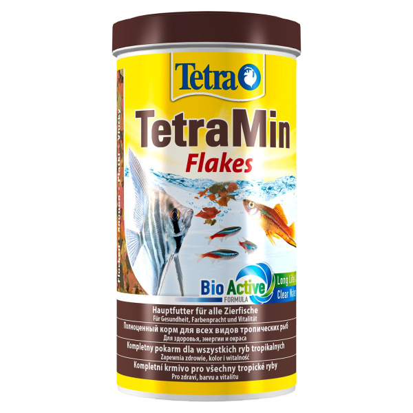 TetraMin корм для всех видов рыб в виде хлопьев 1 л