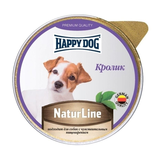 Happy Dog Natur Line Кролик паштет (НФКЗ) - 0,125 кг