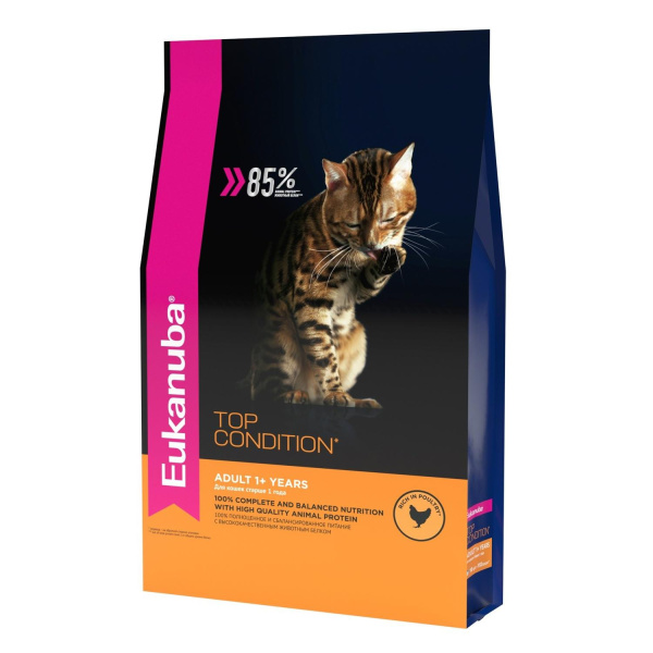 ЭУКАНУБА CAT взрослые с дом. птицей 400г