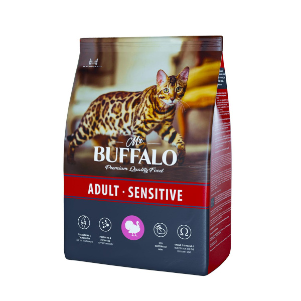 Mr.Buffalo ADULT SENSITIVE Сухой корм д/к (индейка) 0,4 кг