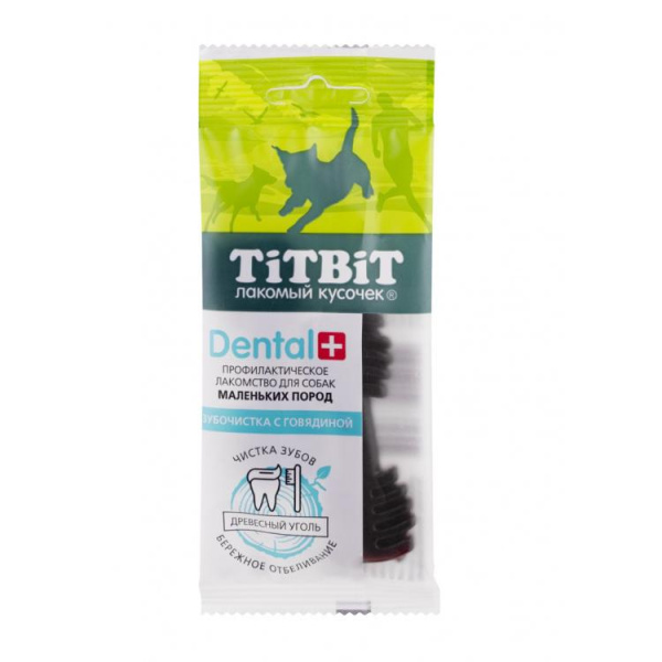Профилактическое л-во DENT+ Зубочистка с говядиной для собак маленьких пород (26 шт) 014042 (вывод)