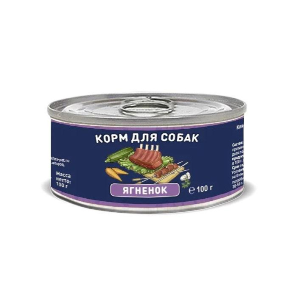 Solid Natura Holistic консервы д/собак Ягненок 0,1кг