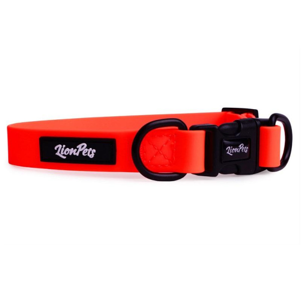 Ошейник из биотана LionPets с пласт.пряжкой LPO-00530-4(Оранж) Размер S(ош 19-28см,шир.2 см)