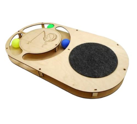 sh-007327 Игровой трек для кошек Овал с шариками с площадкой из ковра