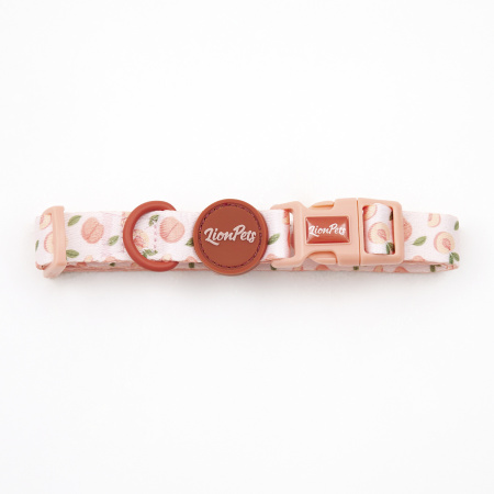 Ошейник для собак LionPets с рисунком LPO-00500-18 Персики (Размер XS-Обхват 19-28см, ширина 1,5 см)