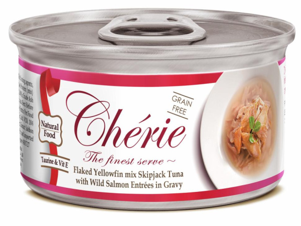 Pettric консервы Cherie тунец с лососем в подливе 80 г