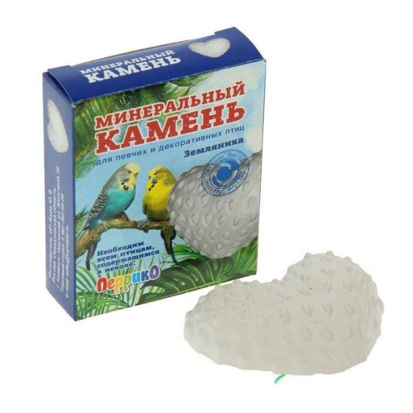 ПЕРРИКО Минеральный камень д/птиц "Земляника" 50гр