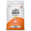 Cats White Orange комкующийся наполнитель с ароматом апельсина для кошачьего туалета 10л
