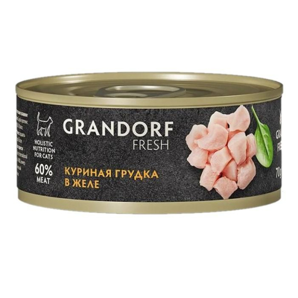 Grandorf FRESH консервы д/кош.Куриная грудка в желе 70г