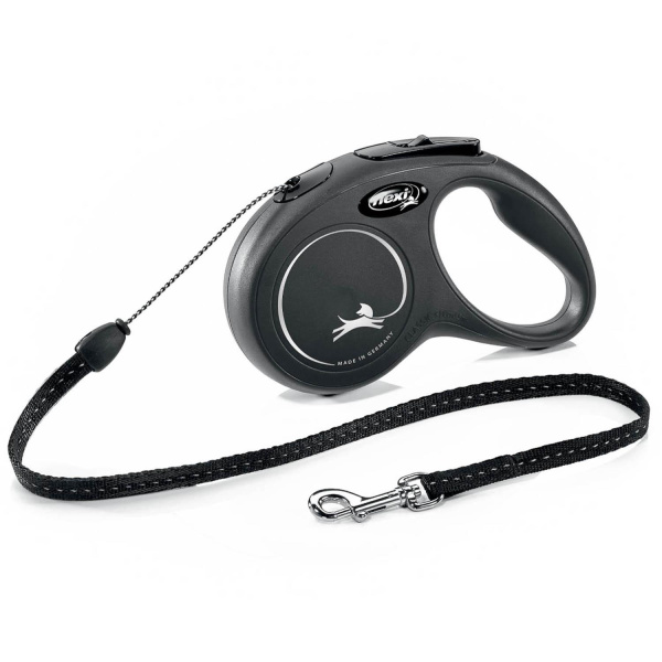 Flexi рулетка New Classic S (до 12 кг) 5 м трос черная