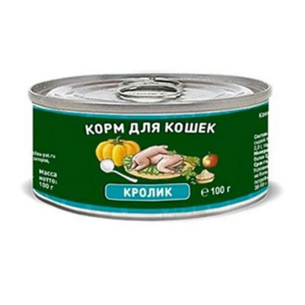 Solid Natura Holistic консервы д/кошек Кролик 0,1кг