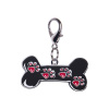 Адресник HELLO PET кость с лапками 38*20мм,с местом для гравировки 19038