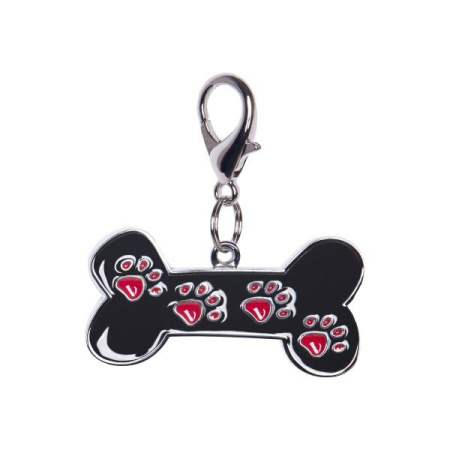 Адресник HELLO PET кость с лапками 38*20мм,с местом для гравировки 19038