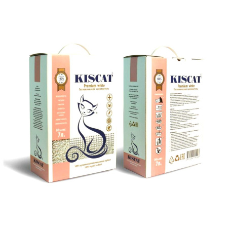 Наполнитель KISCAT 7л premium white полигелевый