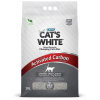 Cats White Activated Carbon комкующийся наполнитель с активированным углем д/кошачьего туалета 10л
