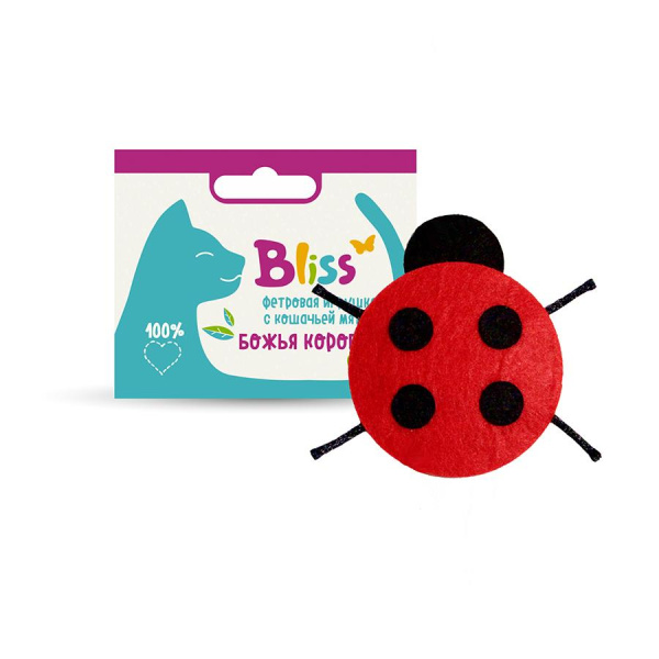 Игрушка Bliss с кошачьей мятой Божья коровка