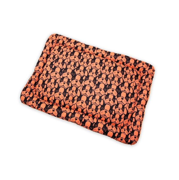 ЗООФОРТУНА Лежак Навара Бульдоги оранж №0
