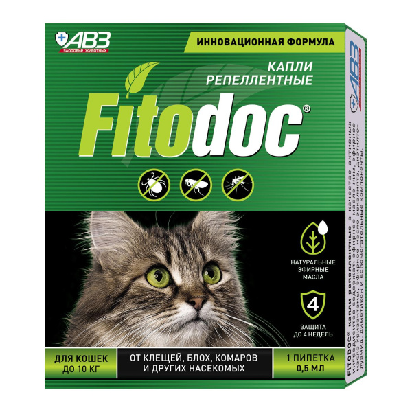 FITODOC капли репеллентные для кошек (1 пип. по 0,5 мл)