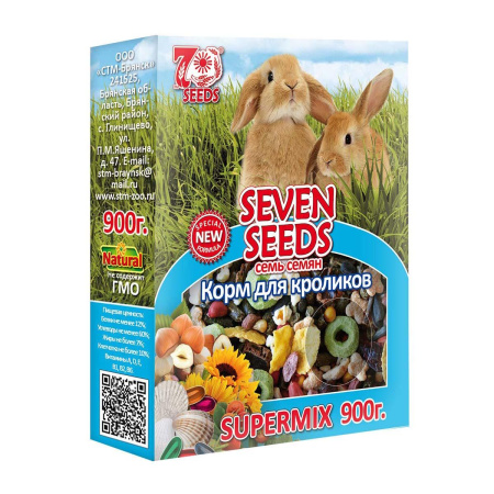 SEVEN SEEDS SUPERMIX корм д/кроликов 900г (1*6) S304
