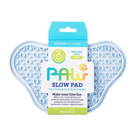 Коврик лизательный Лапа, голубой / PetDreamHouse PAW Lick Pad Baby Blue Easy, 100 г