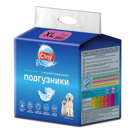 Подгузники КЛИНИ д/собак и кошек 15-30кг XL (7шт)