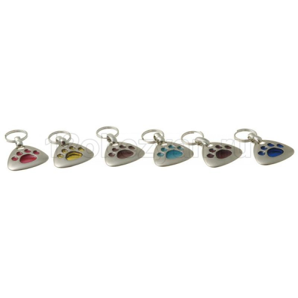 Адресник HELLO PET Лапка (6 цветов) ID-4004 (1*24)