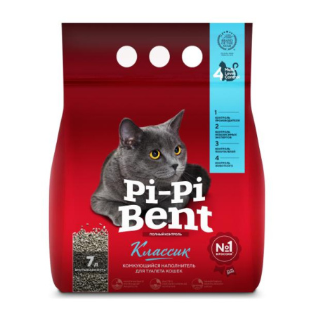 Pi-Pi Bent наполнитель комкующийся классик 3кг п/э /6/