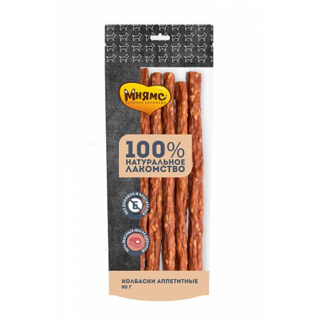 Лакомство Мнямс для собак Колбаски аппетитные 80г